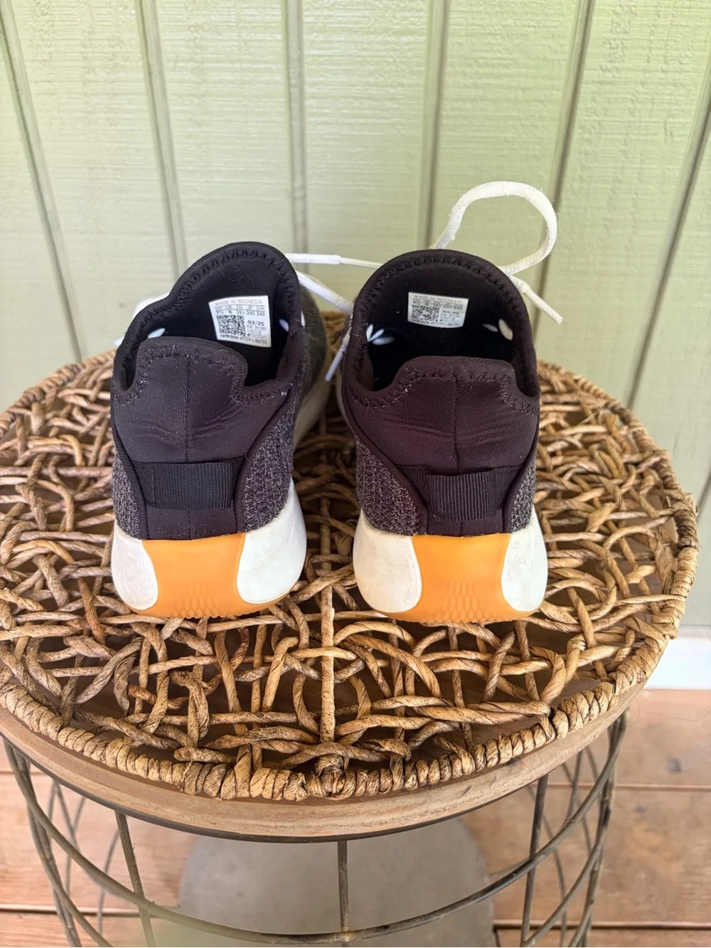 adidas Cloudfoam Pure Womens Sneaker Black/White Sz 7.5